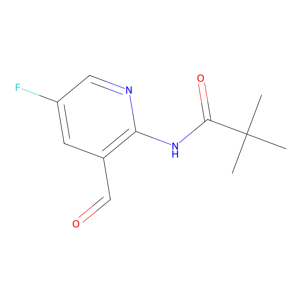 N-(5-Fluoro-3-formylpyridin-2-yl)pivalamide molecular structure, CAS 1188433-81-9
