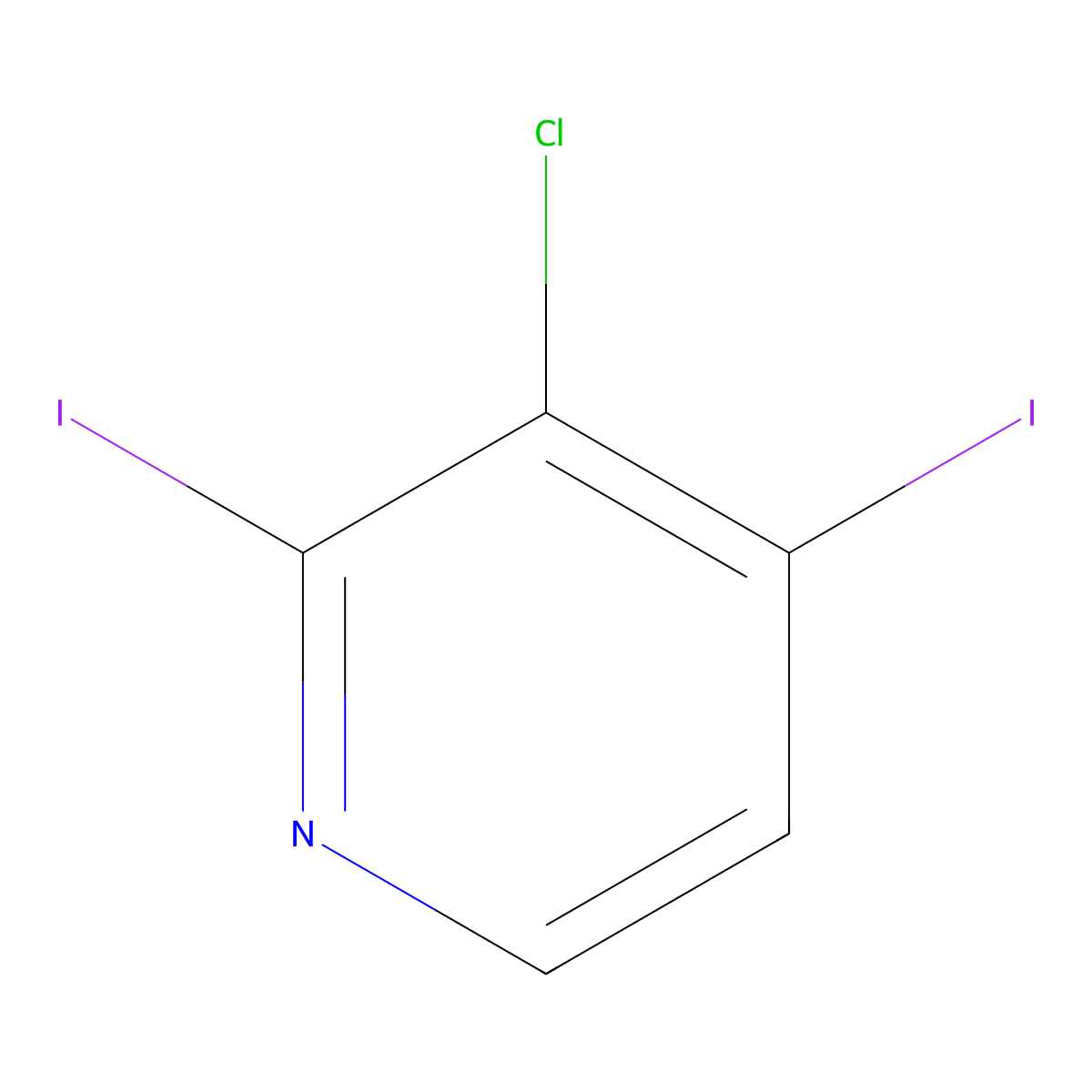3-Chloro-2,4-diiodopyridine molecular structure, CAS 1188435-00-8