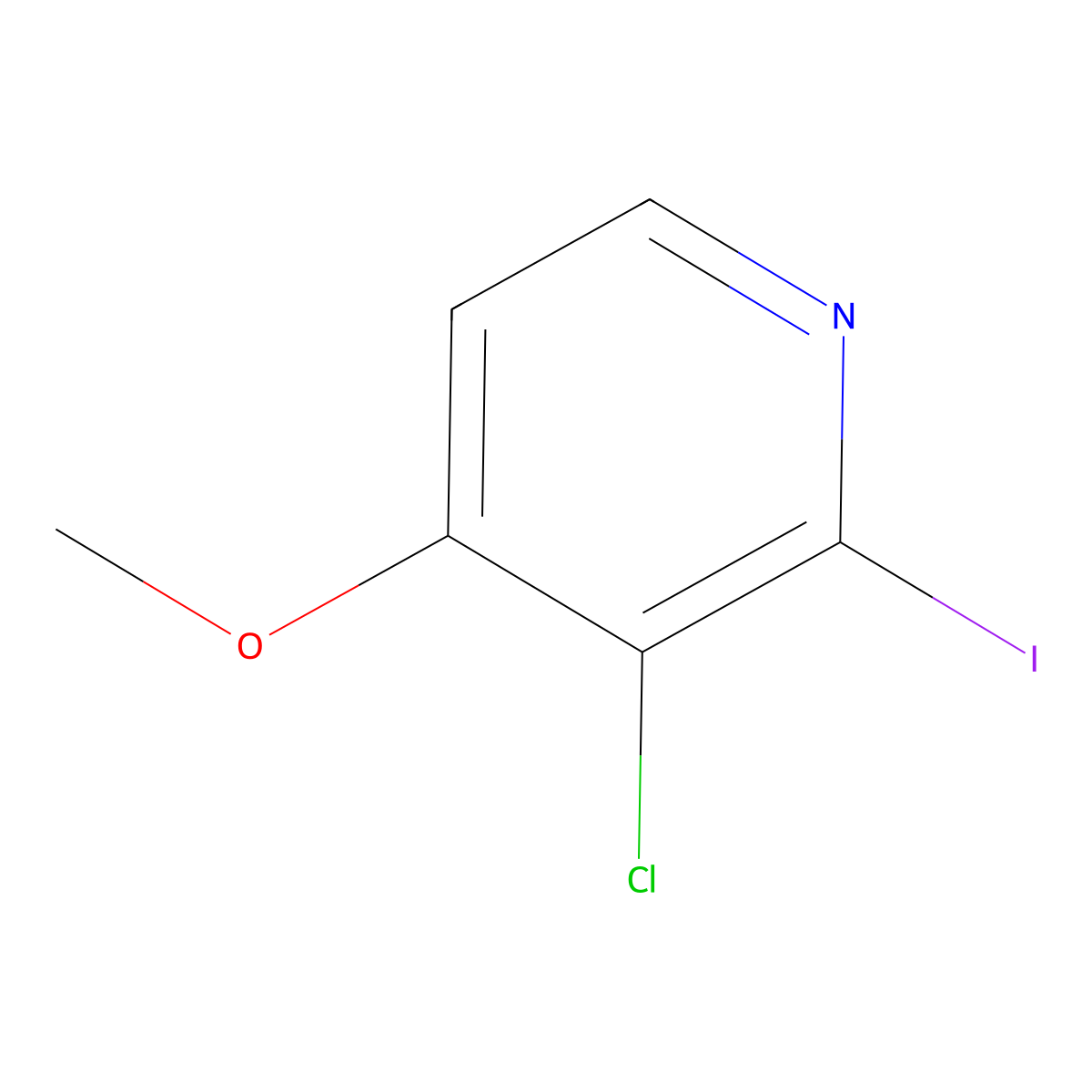 3-Chloro-2-iodo-4-methoxypyridine molecular structure, CAS 1188435-02-0