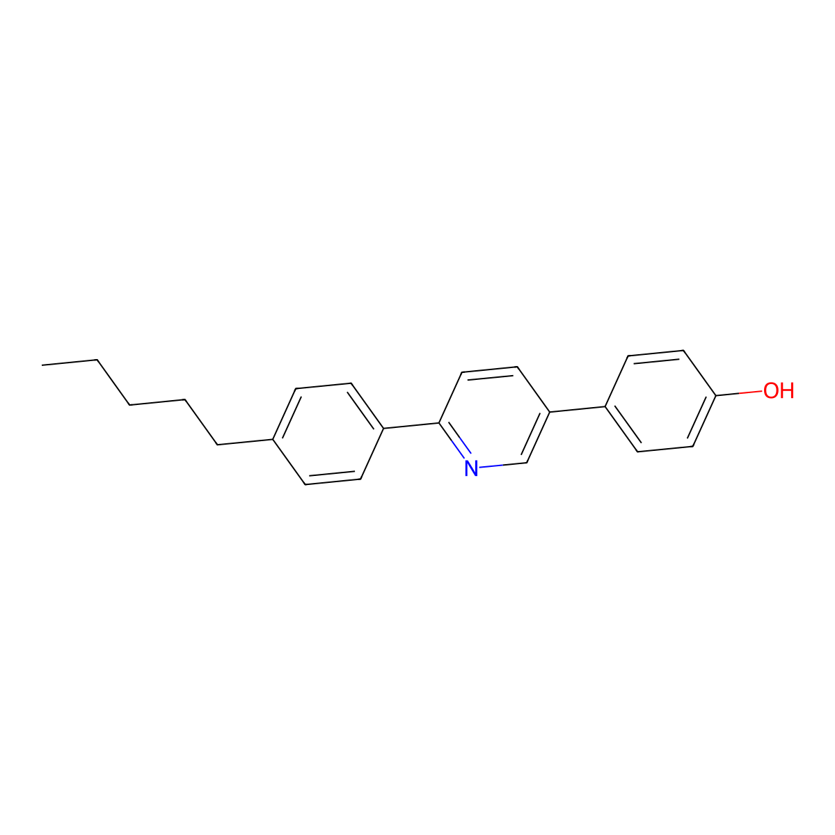 4-[6-(4-Pentylphenyl)pyridin-3-yl]phenol molecular structure, CAS 118844-78-3