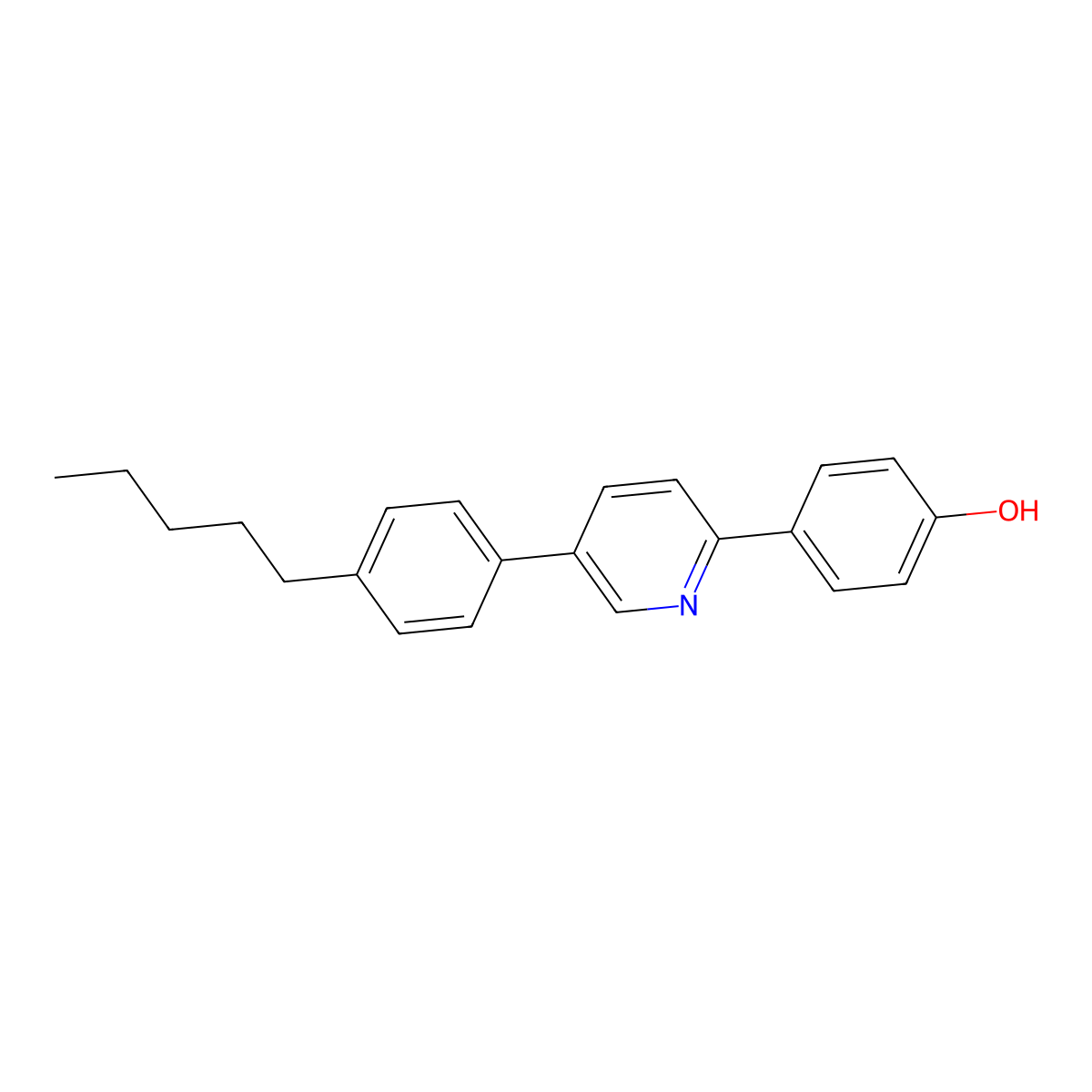 4-[5-(4-Pentylphenyl)-2-pyridinyl]phenol molecular structure, CAS 118844-79-4