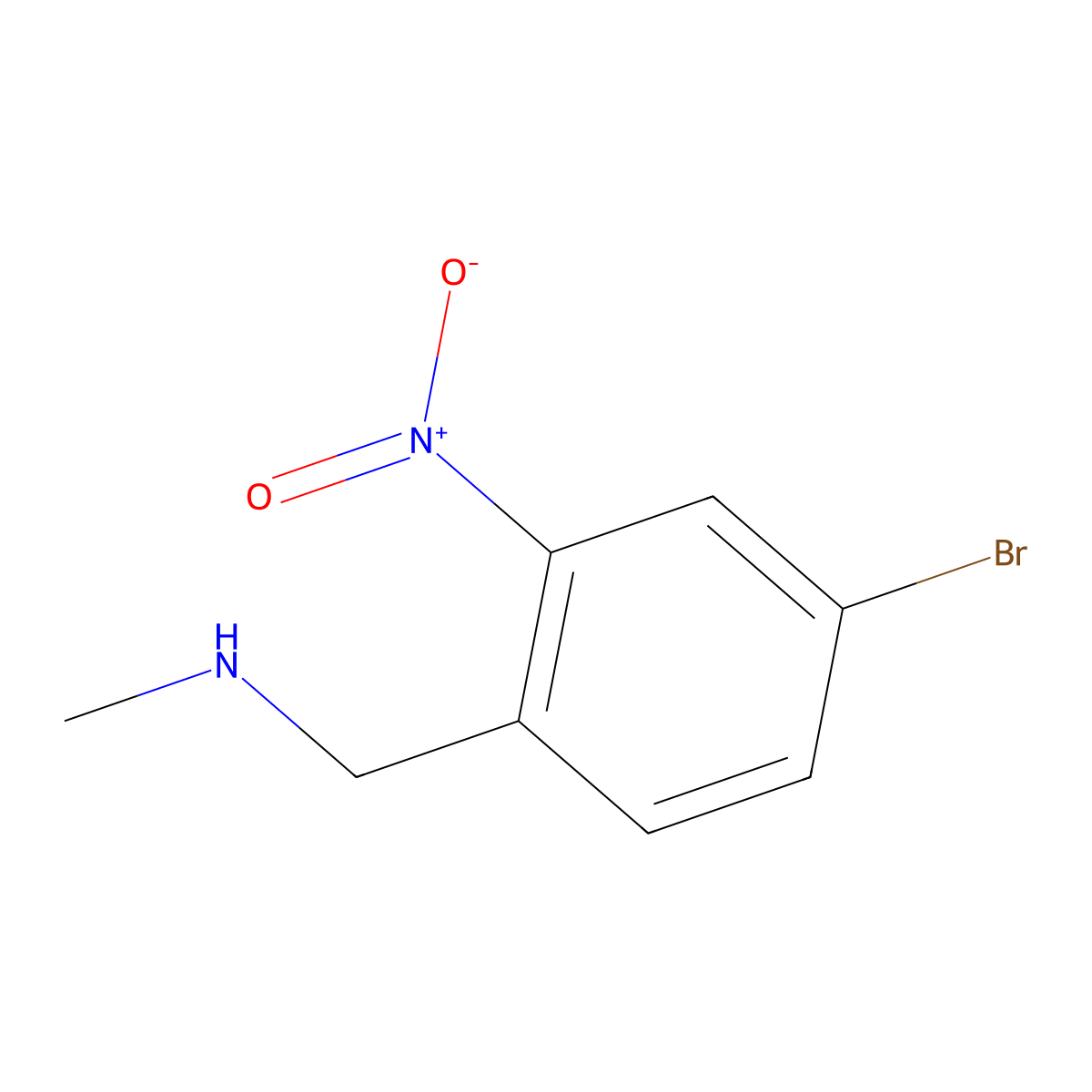 [(4-Bromo-2-nitrophenyl)methyl](methyl)amine molecular structure, CAS 1188442-39-8