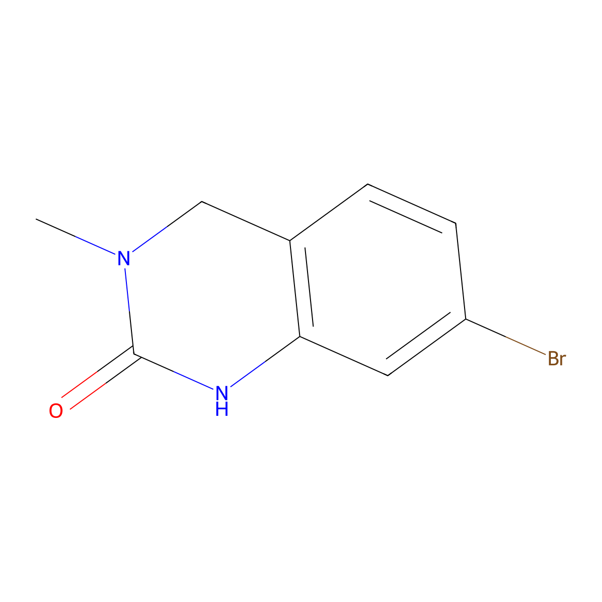 7-Bromo-3-methyl-3,4-dihydroquinazolin-2(1H)-one molecular structure, CAS 1188442-45-6