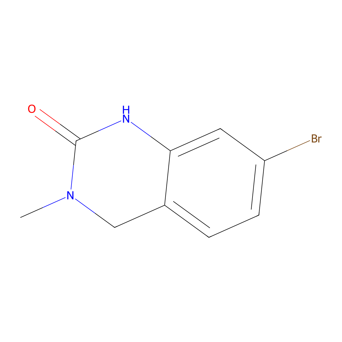 7-Bromo-3-methyl-3,4-dihydroquinazolin-2(1H)-one molecular structure, CAS 1188442-45-6
