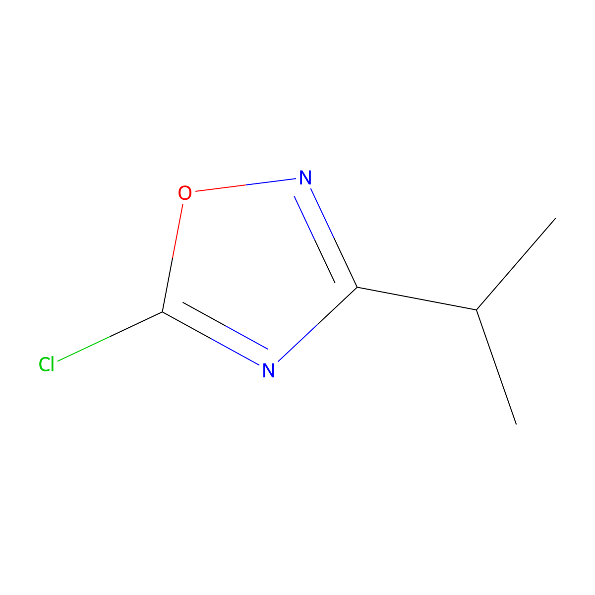 5-Chloro-3-(propan-2-yl)-1,2,4-oxadiazole molecular structure, CAS 1188446-92-5