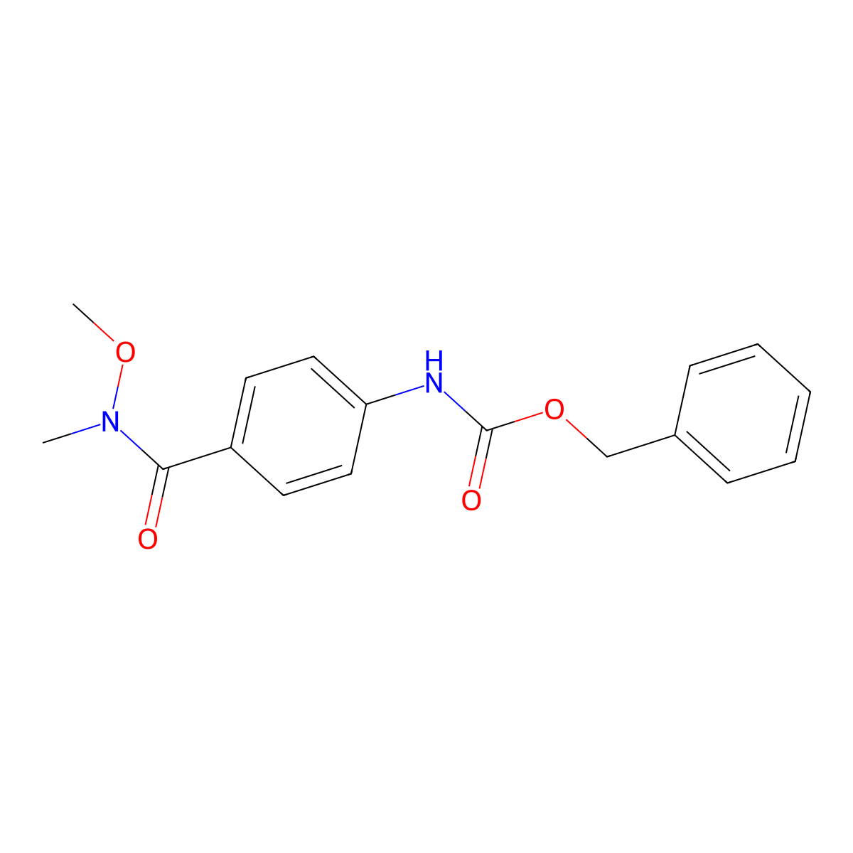 benzyl N-{4-[methoxy(methyl)carbamoyl]phenyl}carbamate molecular structure, CAS 1188506-36-6