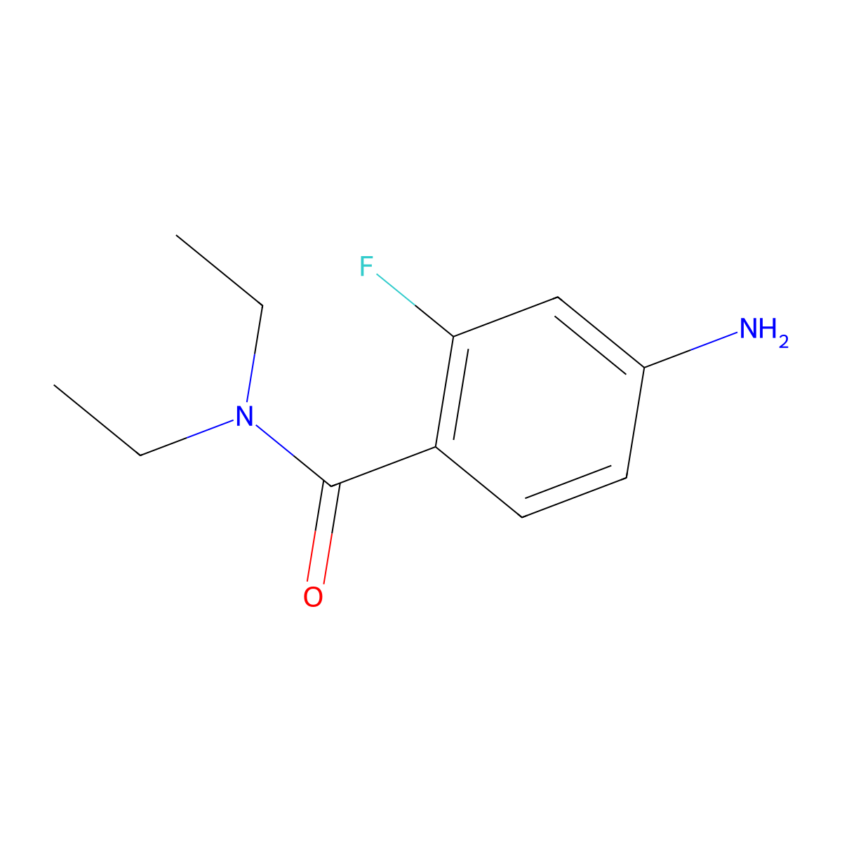 4-amino-N,N-diethyl-2-fluorobenzamide molecular structure, CAS 1188506-53-7