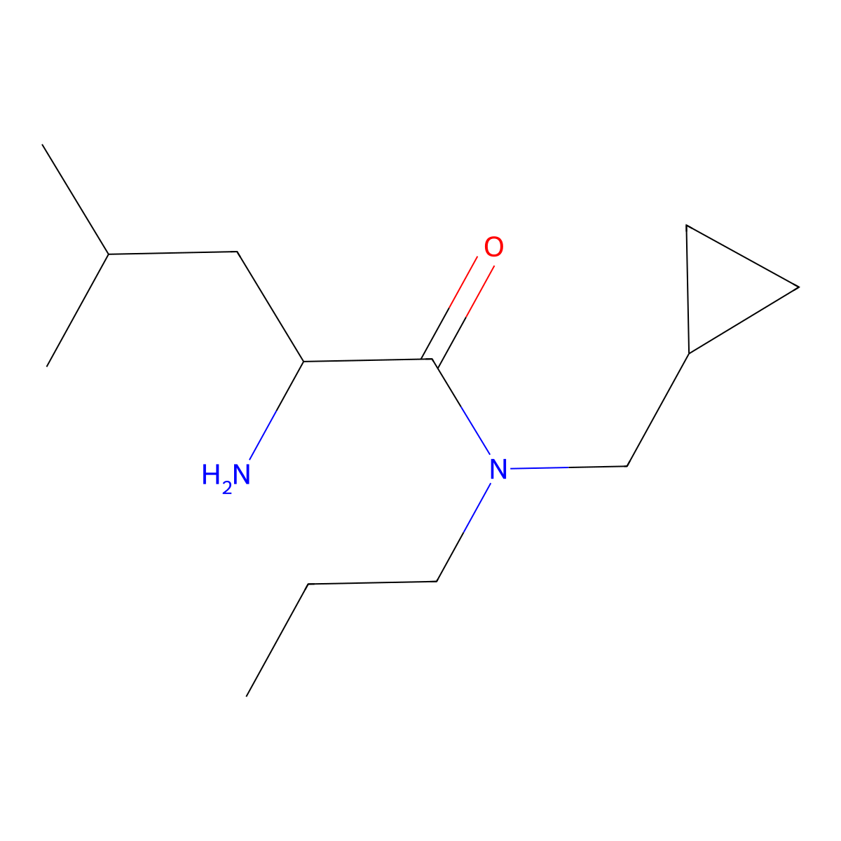 2-amino-N-(cyclopropylmethyl)-4-methyl-N-propylpentanamide molecular structure, CAS 1188520-39-9