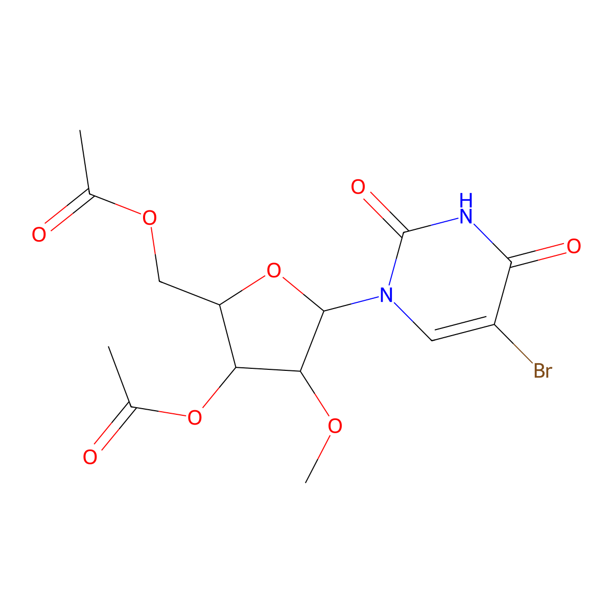 3',5'-Di-O-acetyl-5-broMo-2'-O-Methyluridine molecular structure, CAS 1188522-81-7