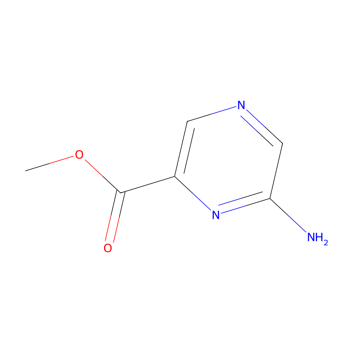 Methyl 6-aminopyrazine-2-carboxylate molecular structure, CAS 118853-60-4