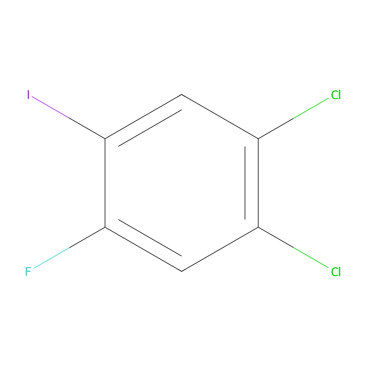 1,2-Dichloro-4-fluoro-5-iodobenzene molecular structure, CAS 1188535-56-9