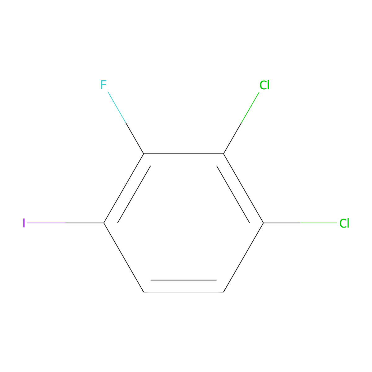1,2-Dichloro-3-fluoro-4-iodobenzene molecular structure, CAS 1188535-58-1
