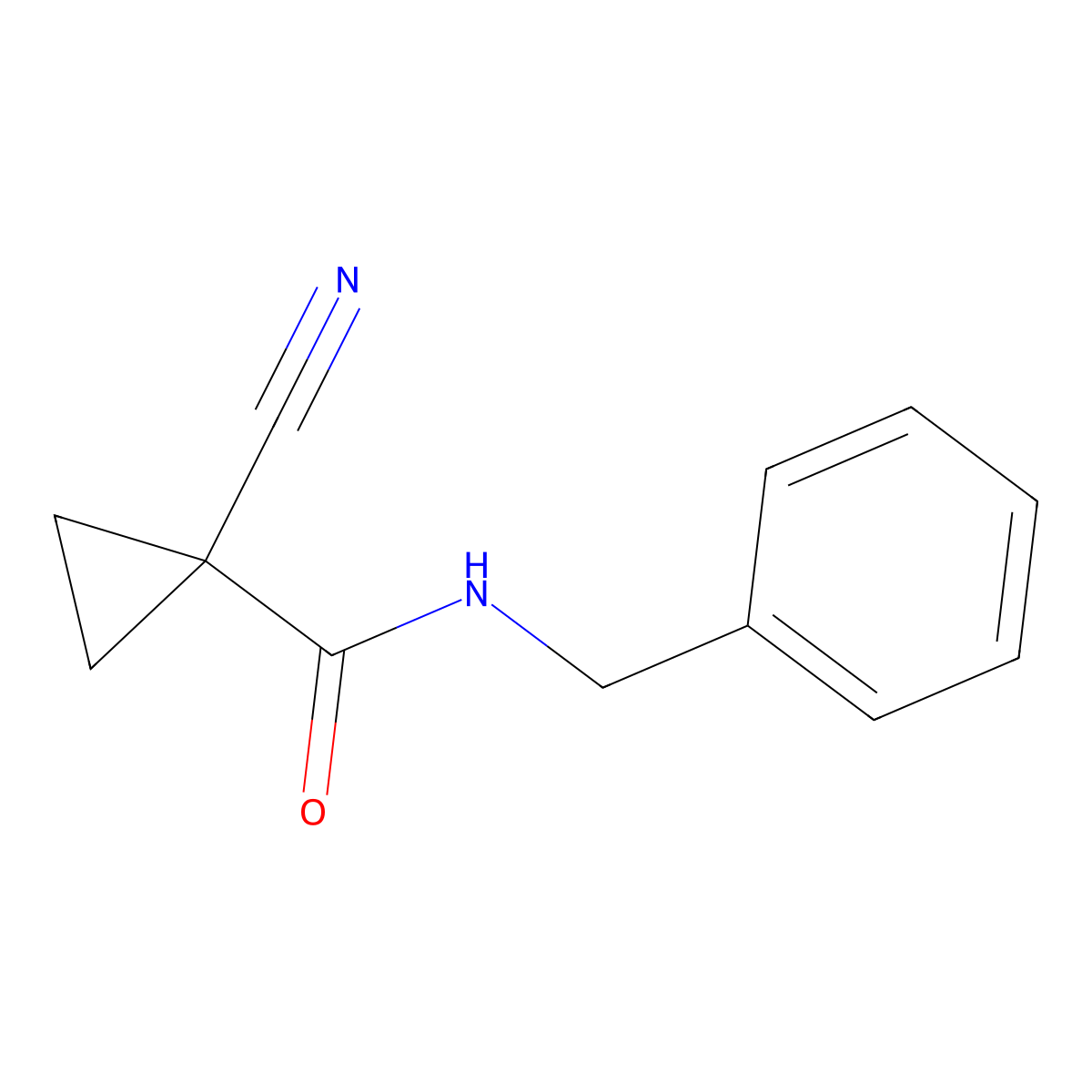 N-benzyl-1-cyanocyclopropane-1-carboxamide molecular structure, CAS 1188536-20-0