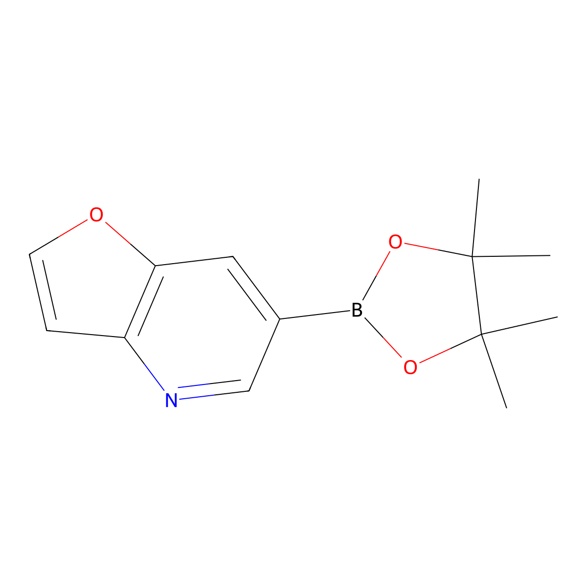 6-(4,4,5,5-Tetramethyl-1,3,2-dioxaborolan-2-yl)furo[3,2-b]pyridine molecular structure, CAS 1188539-34-5