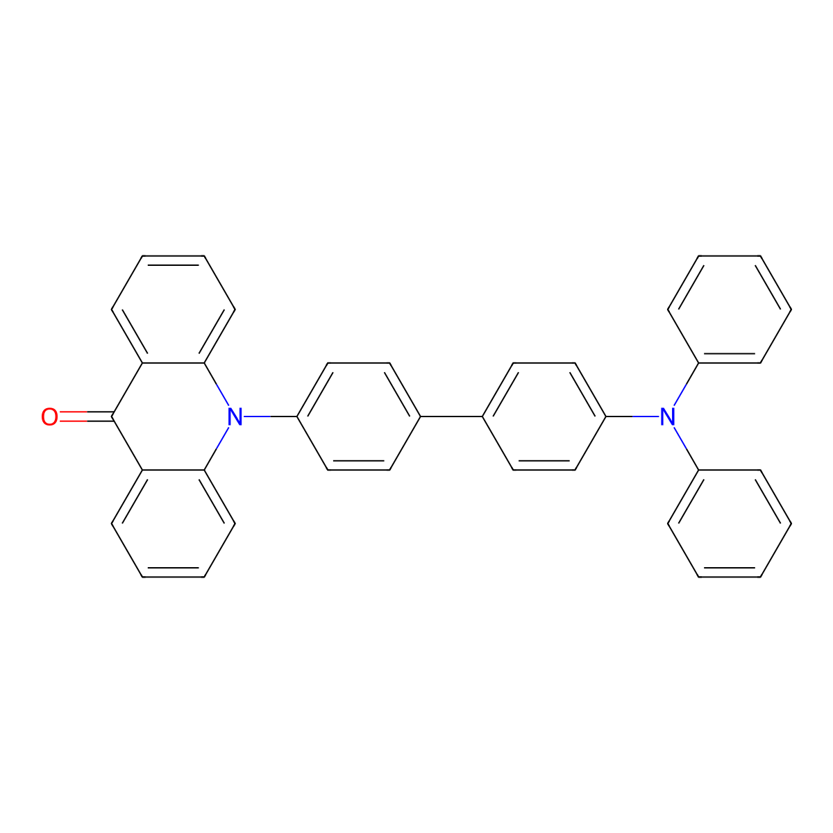 10-(4'-(Diphenylamino)-[1,1'-biphenyl]-4-yl)acridin-9(10H)-one molecular structure, CAS 1188546-10-2