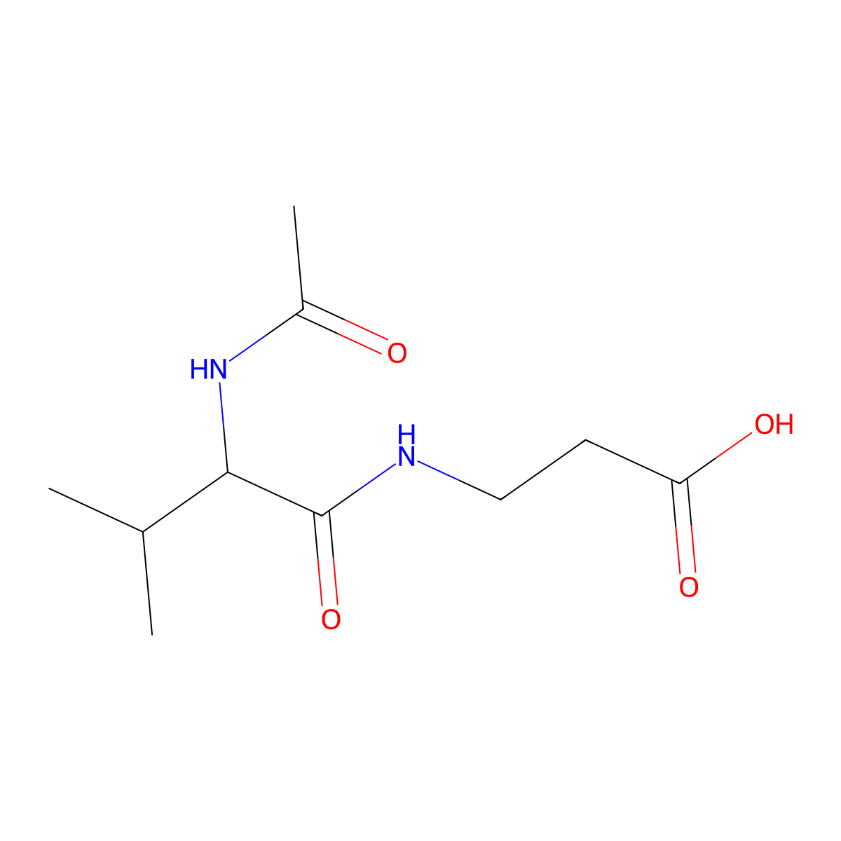 3-(2-Acetamido-3-methylbutanamido)propanoic acid molecular structure, CAS 1188553-61-8