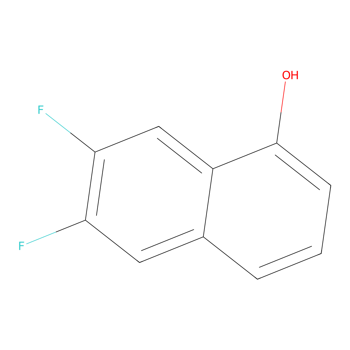 6,7-Difluoronaphthalen-1-ol molecular structure, CAS 1188555-99-8