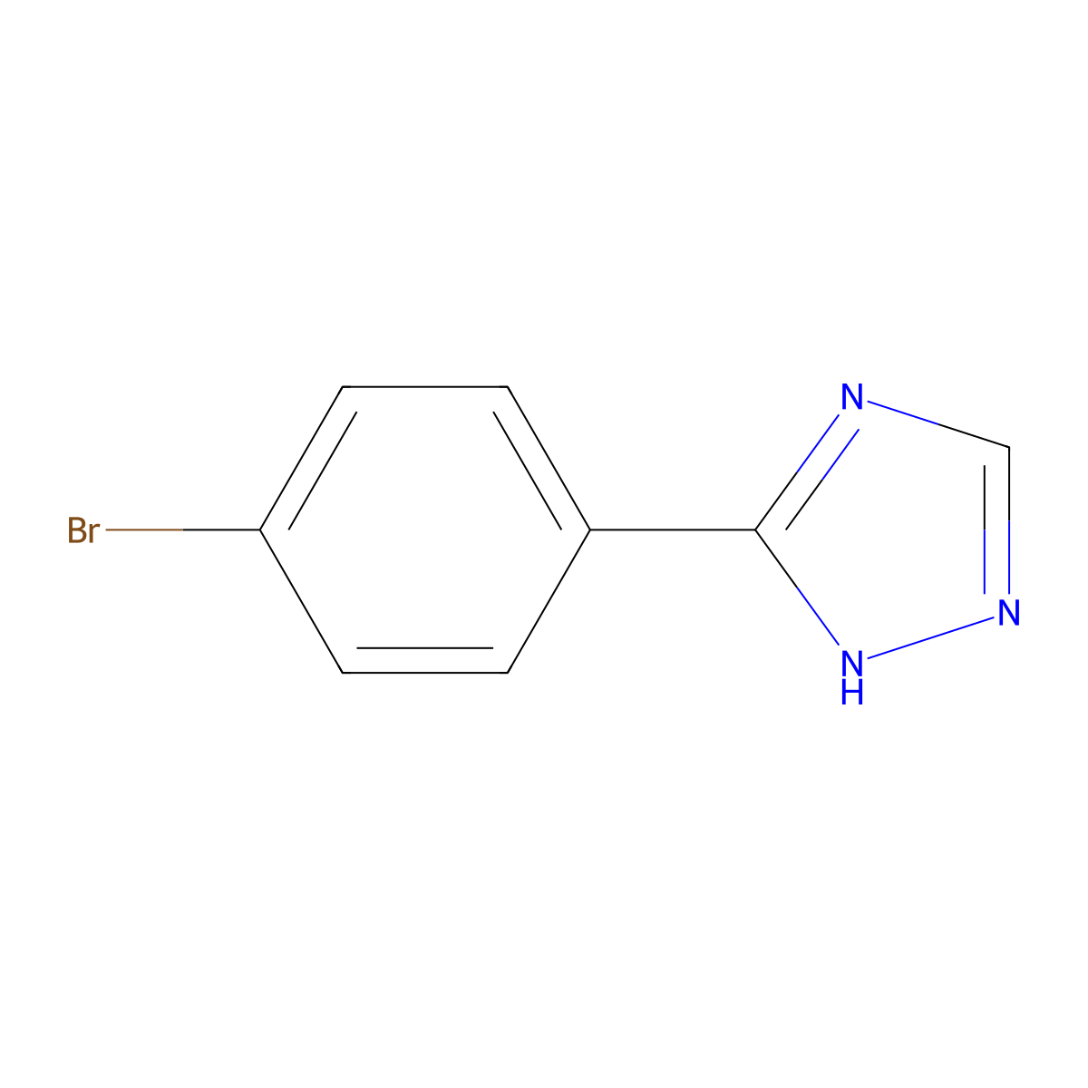 3-(4-Bromophenyl)-1H-[1,2,4]triazole molecular structure, CAS 118863-62-0