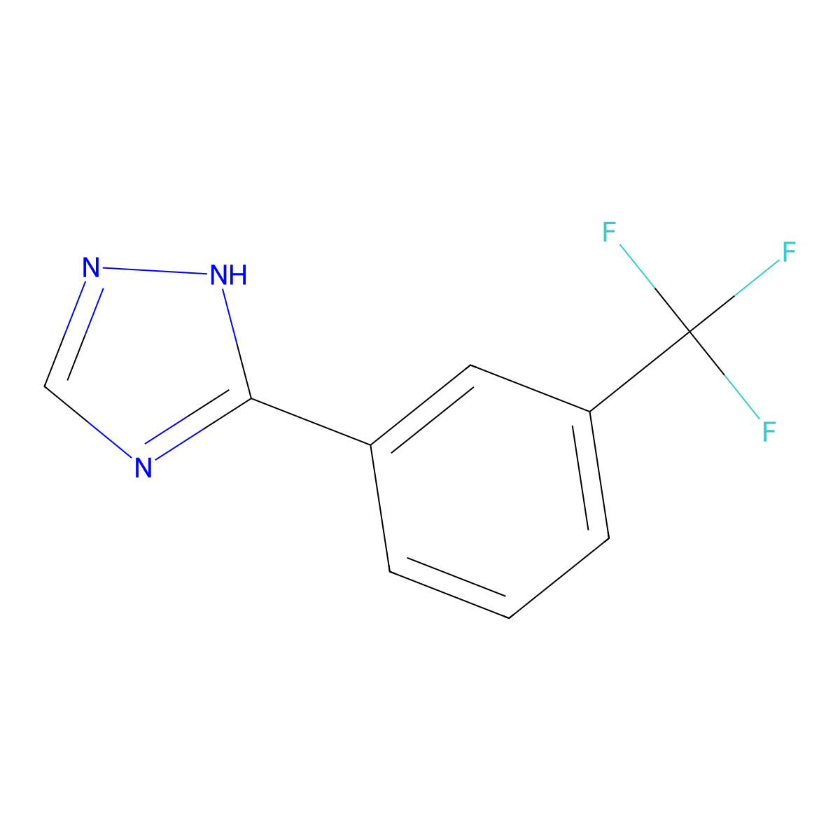 3-(3-(Trifluoromethyl)phenyl)-1H-1,2,4-triazole molecular structure, CAS 118863-63-1