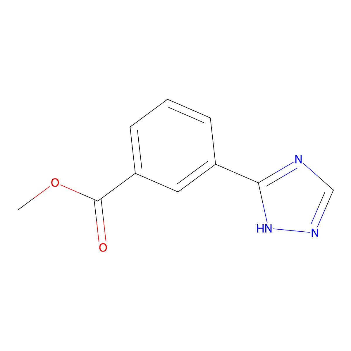 Methyl 3-(1H-1,2,4-triazol-3-yl)benzoate molecular structure, CAS 118863-65-3