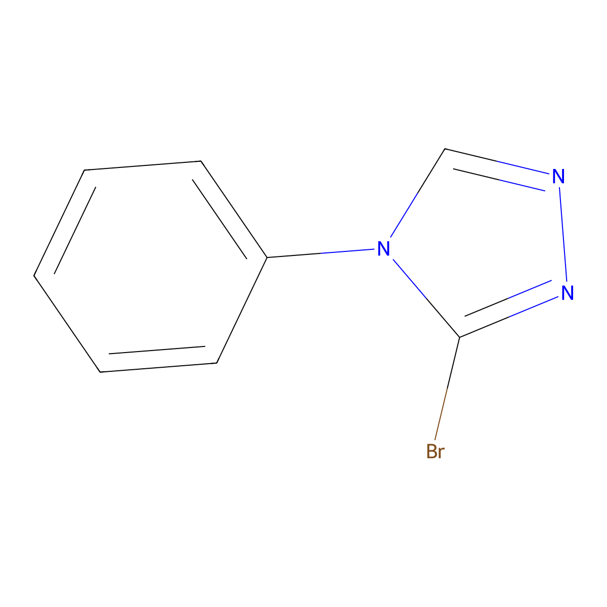 3-bromo-4-phenyl-4H-1,2,4-triazole molecular structure, CAS 118863-80-2