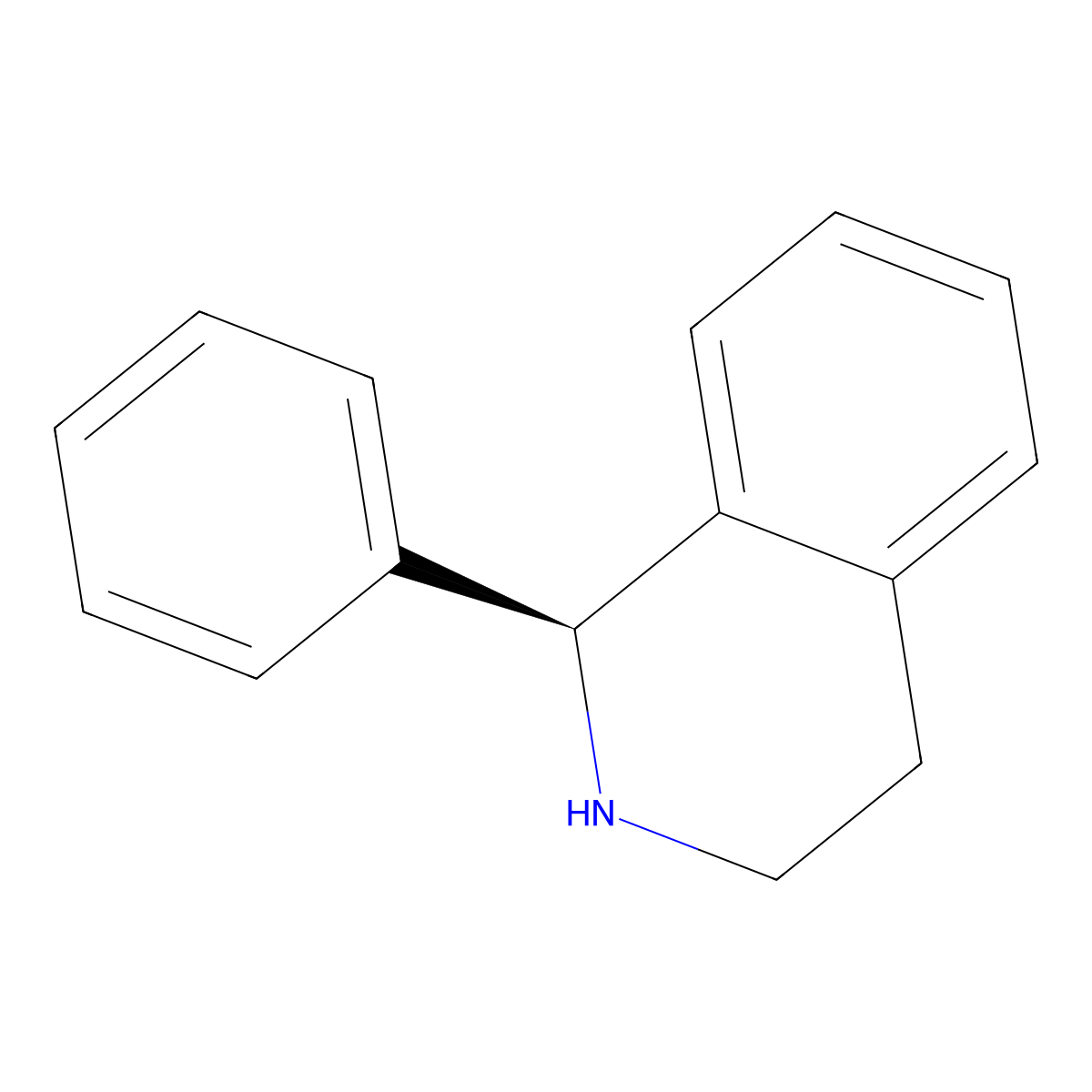 (1S)-1,2,3,4-Tetrahydro-1-phenylisoquinoline molecular structure, CAS 118864-75-8
