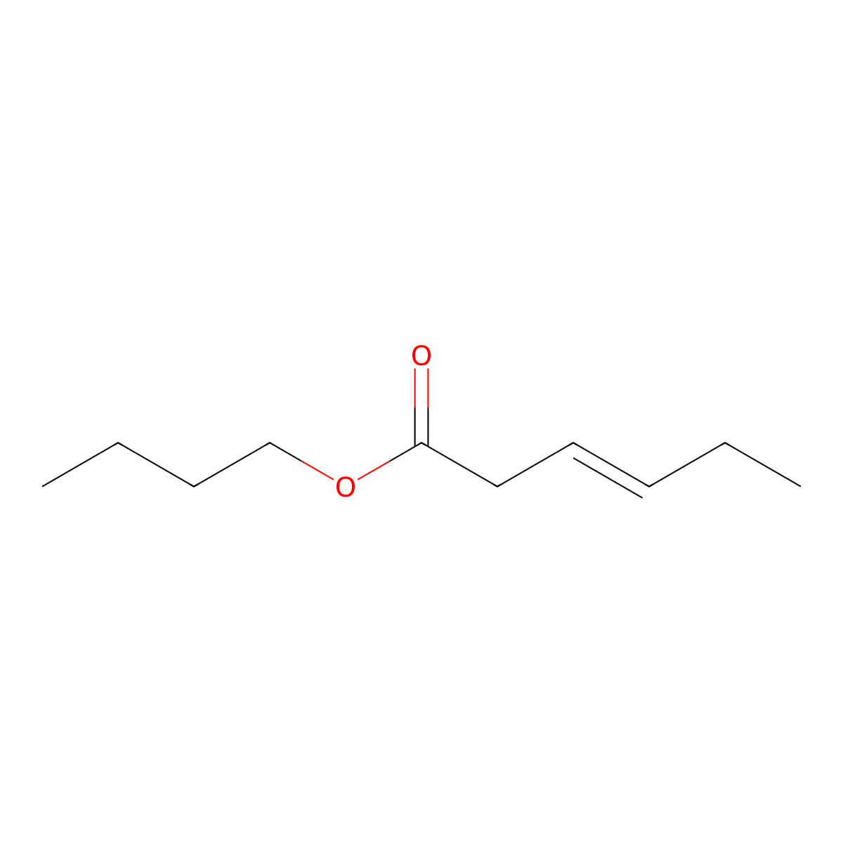 Butyl (3E)-hex-3-enoate molecular structure, CAS 118869-62-8