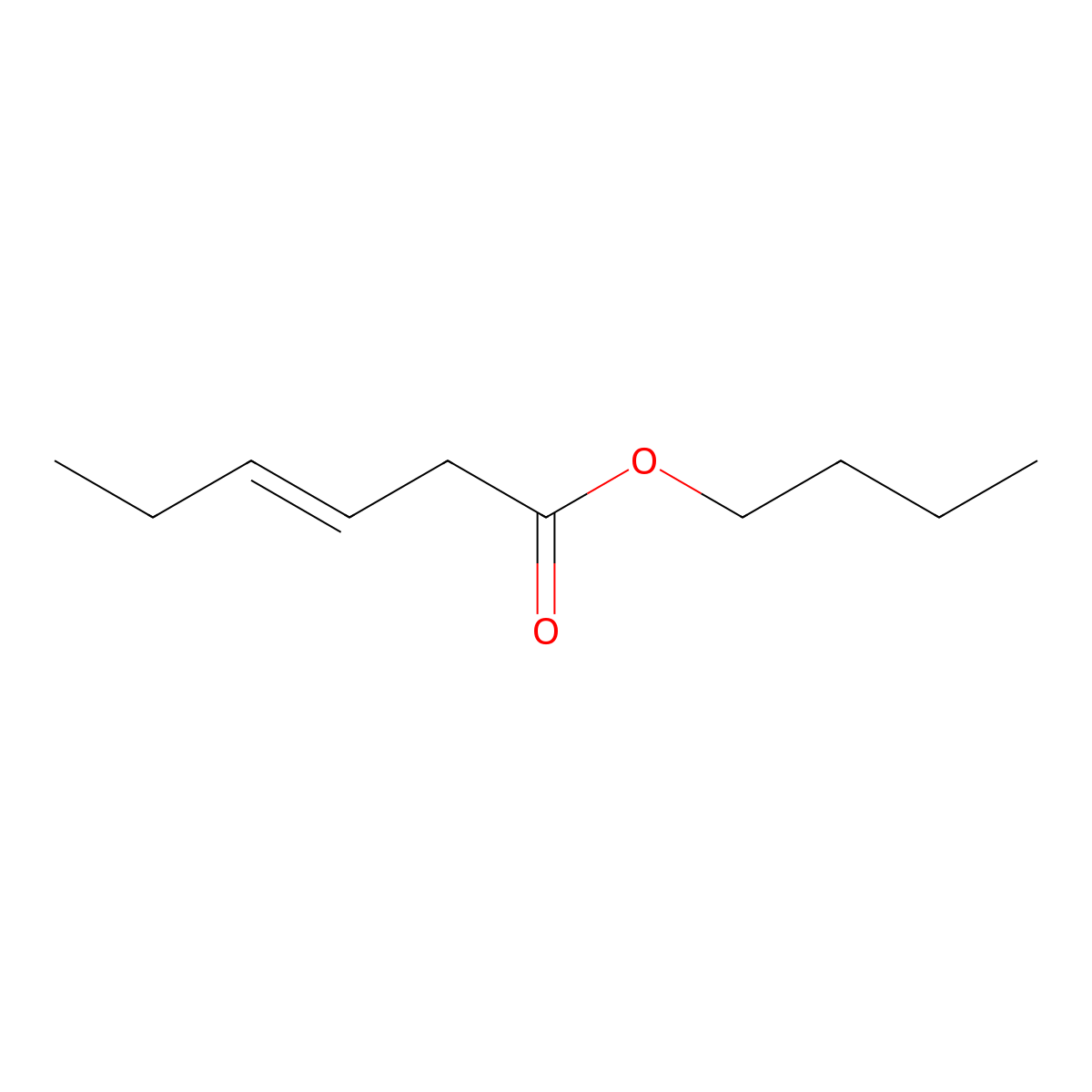 Butyl (3E)-hex-3-enoate molecular structure, CAS 118869-62-8