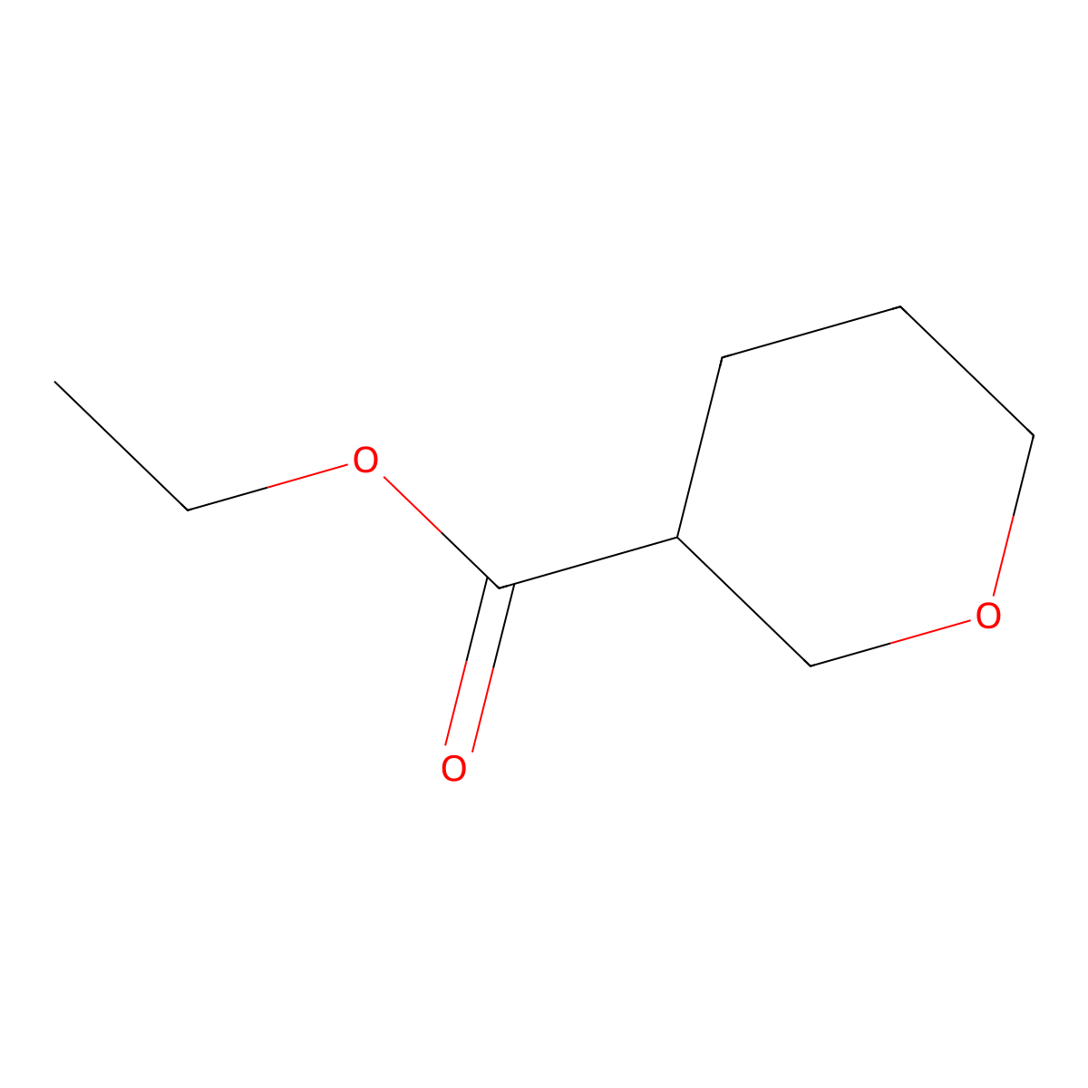 Ethyl tetrahydro-2H-pyran-3-carboxylate molecular structure, CAS 118870-83-0