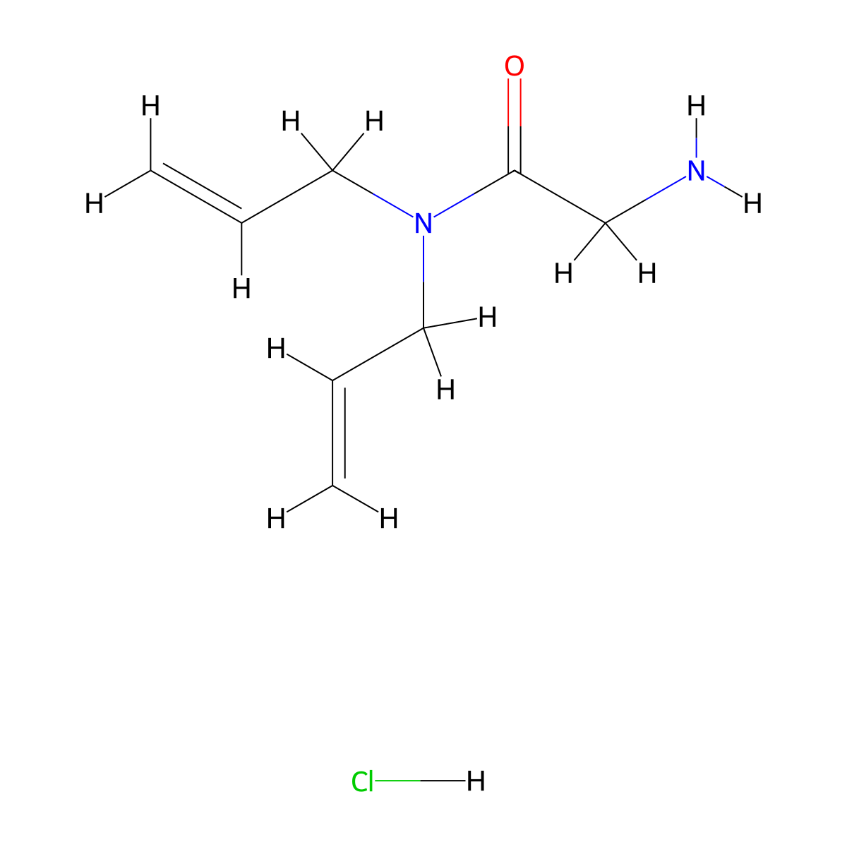 N,N-Diallyl-2-aminoacetamide hydrochloride molecular structure, CAS 118870-91-0
