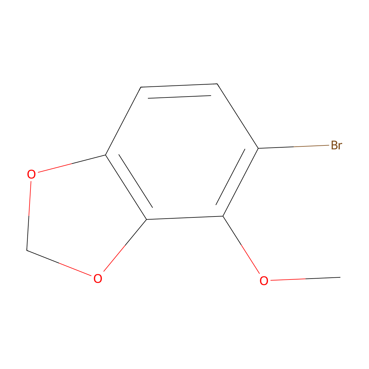 5-Bromo-4-methoxy-1,3-dioxaindane molecular structure, CAS 118871-61-7