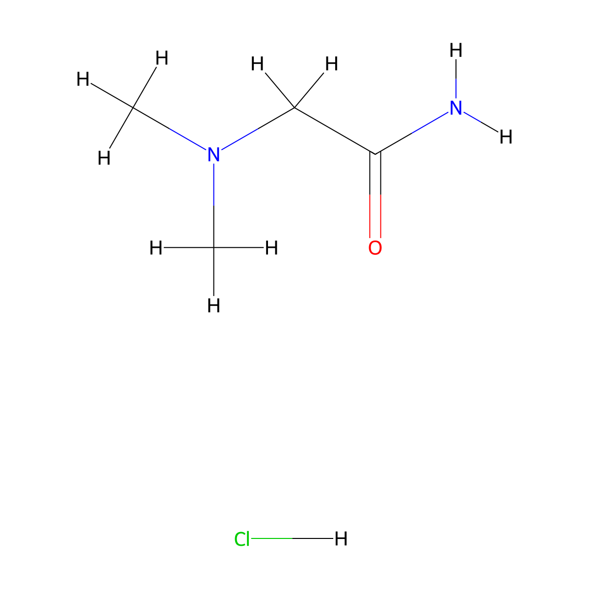 2-(Dimethylamino)acetamide hydrochloride molecular structure, CAS 118872-69-8