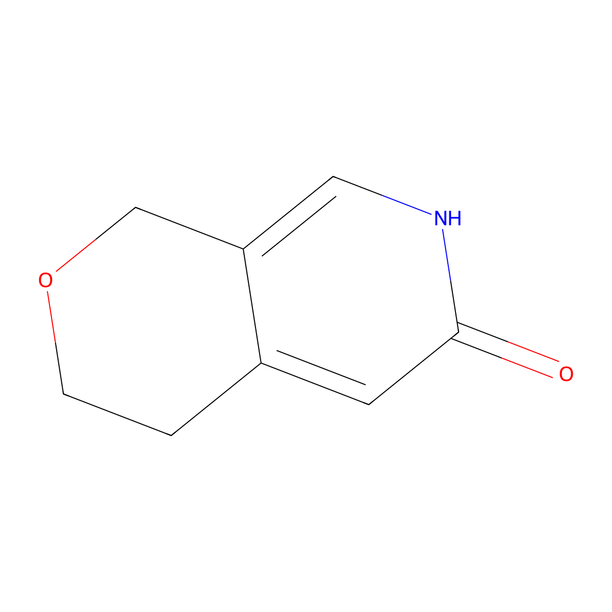 1H,3H,4H,6H,7H-pyrano[3,4-c]pyridin-6-one molecular structure, CAS 118872-91-6