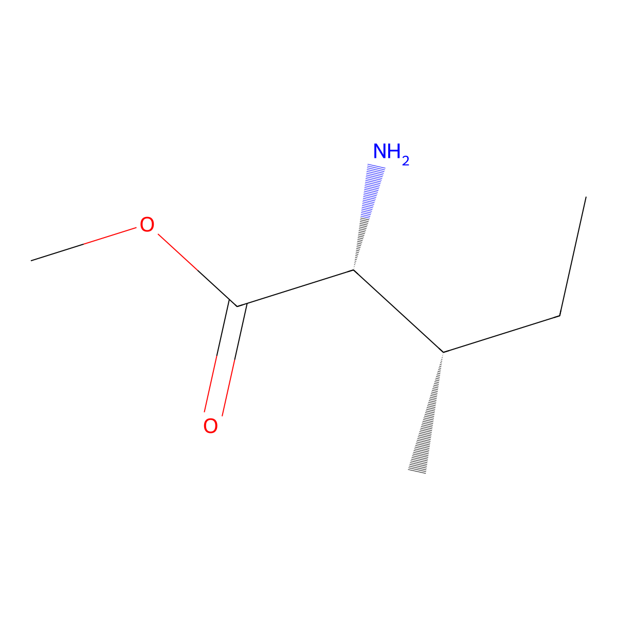 D-Alloisoleucine, methyl ester molecular structure, CAS 118878-53-8