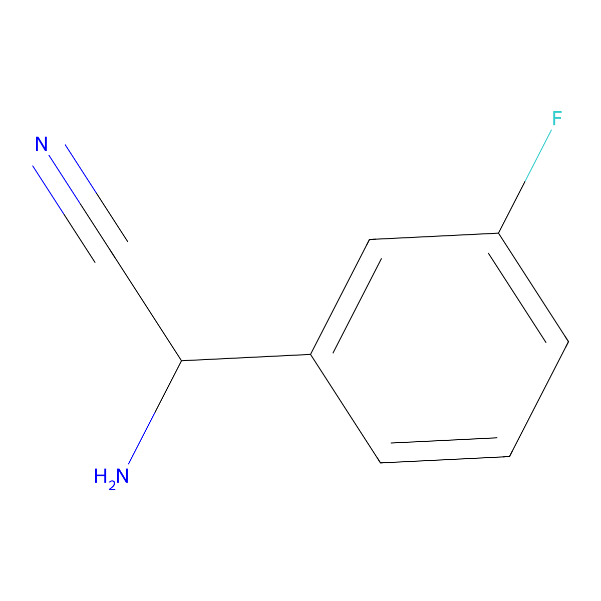 2-Amino-2-(3-fluorophenyl)acetonitrile molecular structure, CAS 118880-96-9