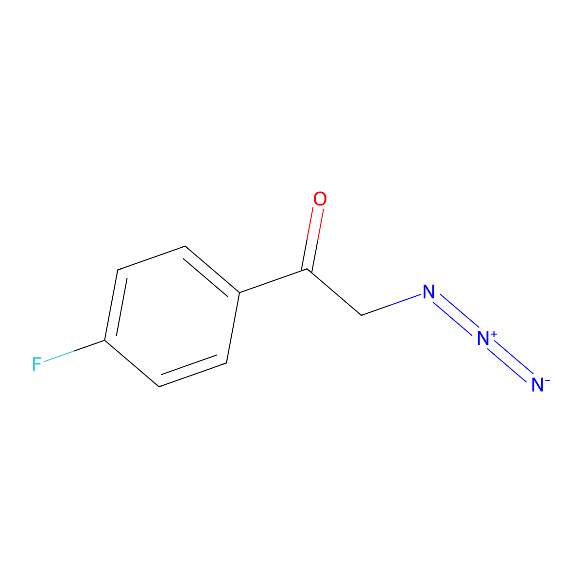 2-Azido-1-(4-fluorophenyl)ethan-1-one molecular structure, CAS 118887-70-0