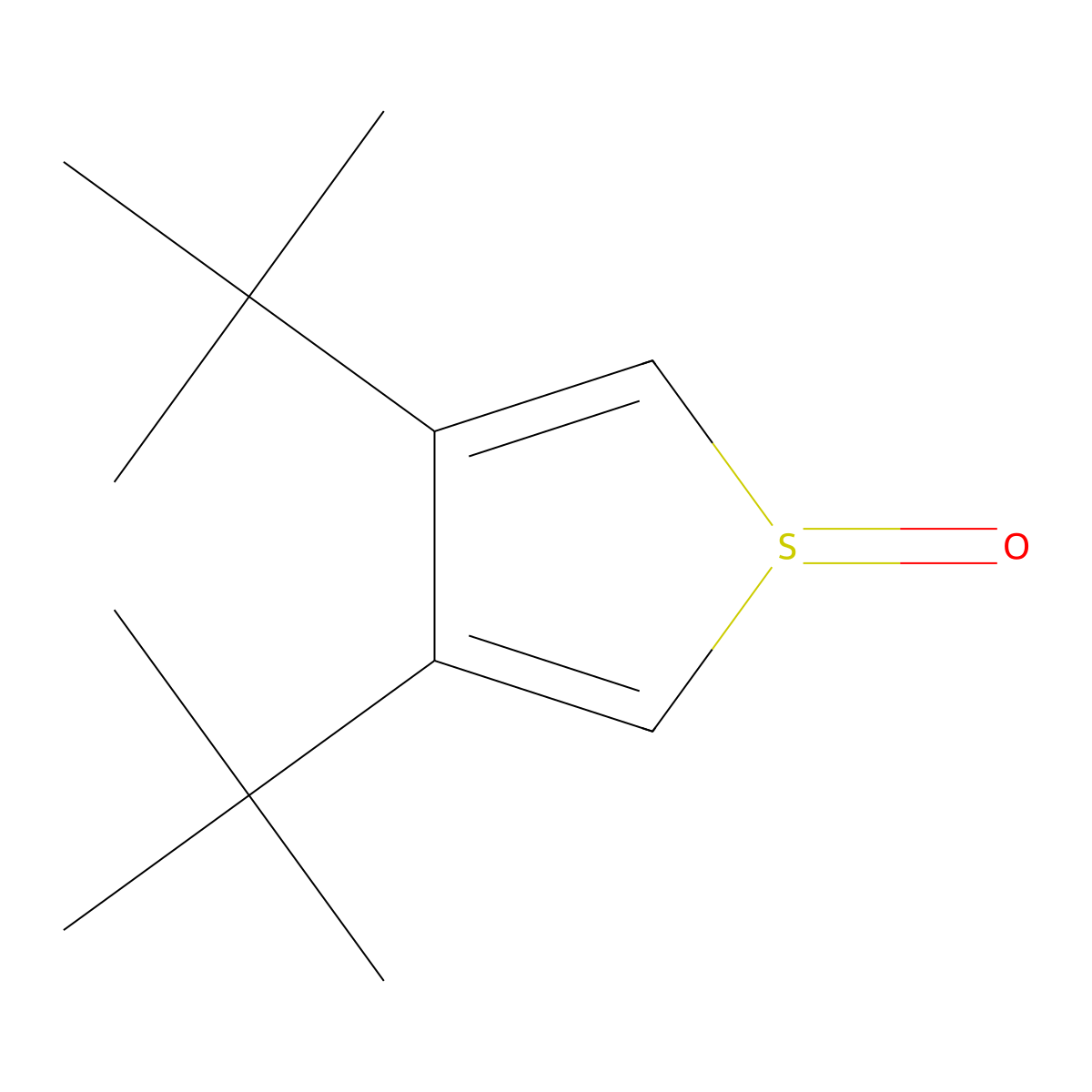 Thiophene, 3,4-bis(1,1-dimethylethyl)-, 1-oxide molecular structure, CAS 118888-09-8