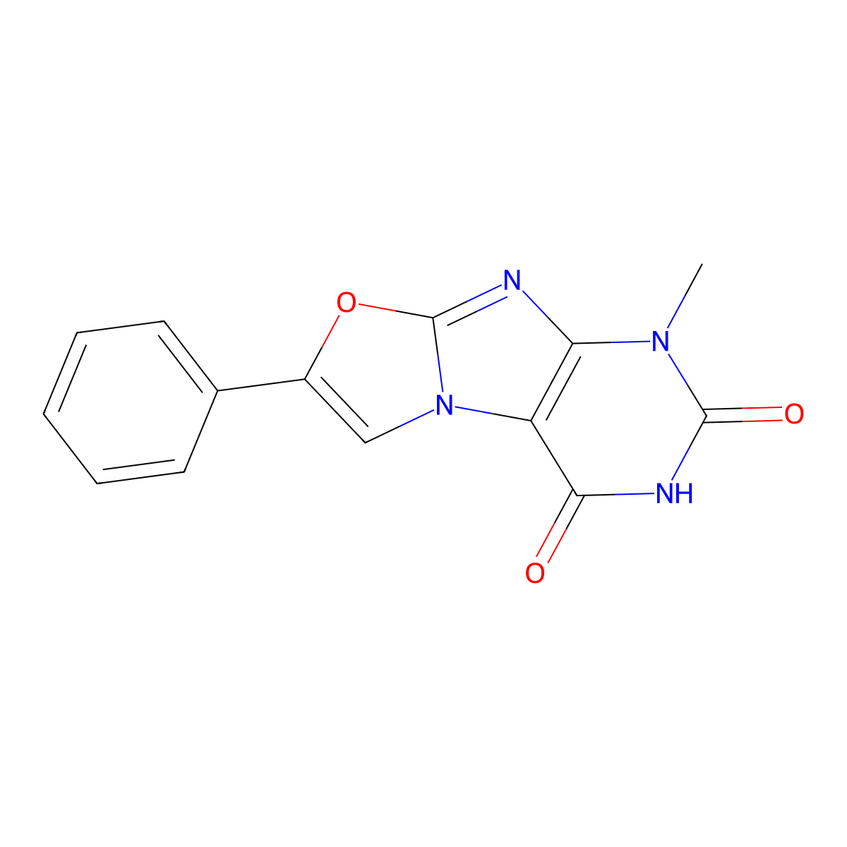 4-Methyl-7-phenylpurino[8,7-b][1,3]oxazole-1,3-dione molecular structure, CAS 118888-53-2