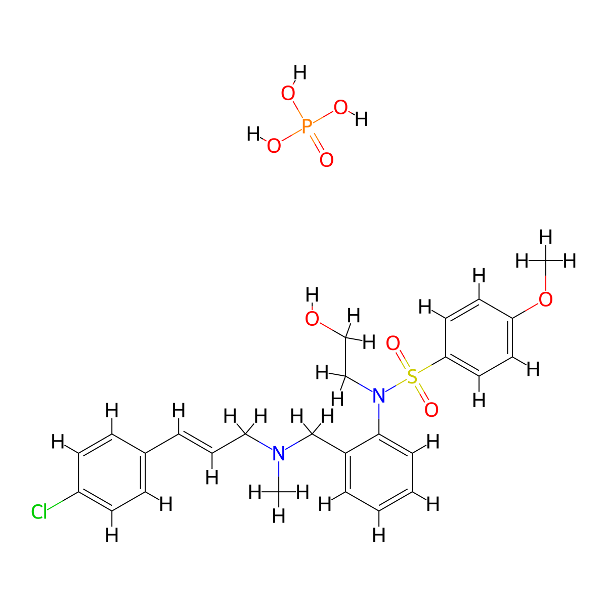 KN-93 Phosphate molecular structure, CAS 1188890-41-6