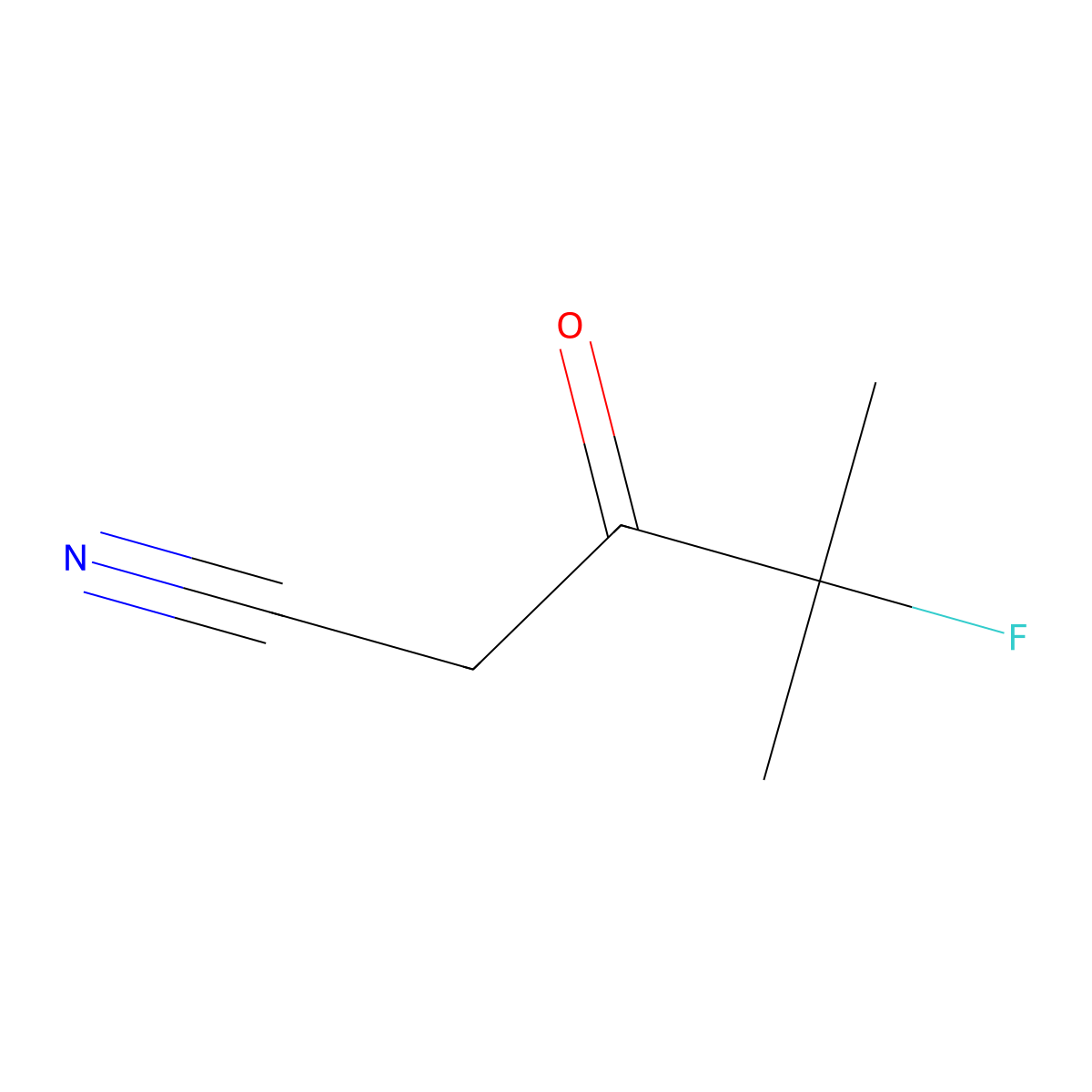 4-Fluoro-4-methyl-3-oxopentanenitrile molecular structure, CAS 1188907-26-7