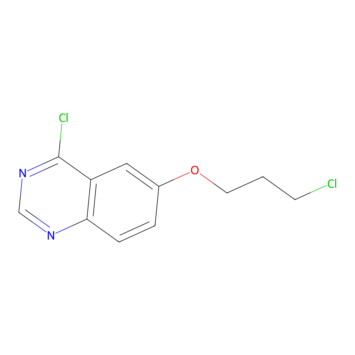 4-Chloro-6-(3-chloropropoxy)quinazoline molecular structure, CAS 1188907-94-9