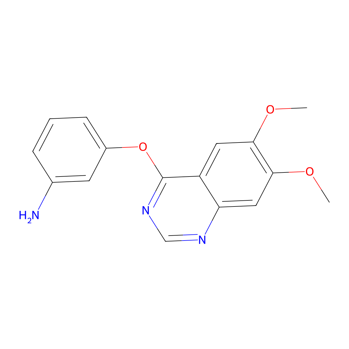 3-[(6,7-Dimethoxy-4-quinazolinyl)oxy]aniline molecular structure, CAS 1188908-37-3