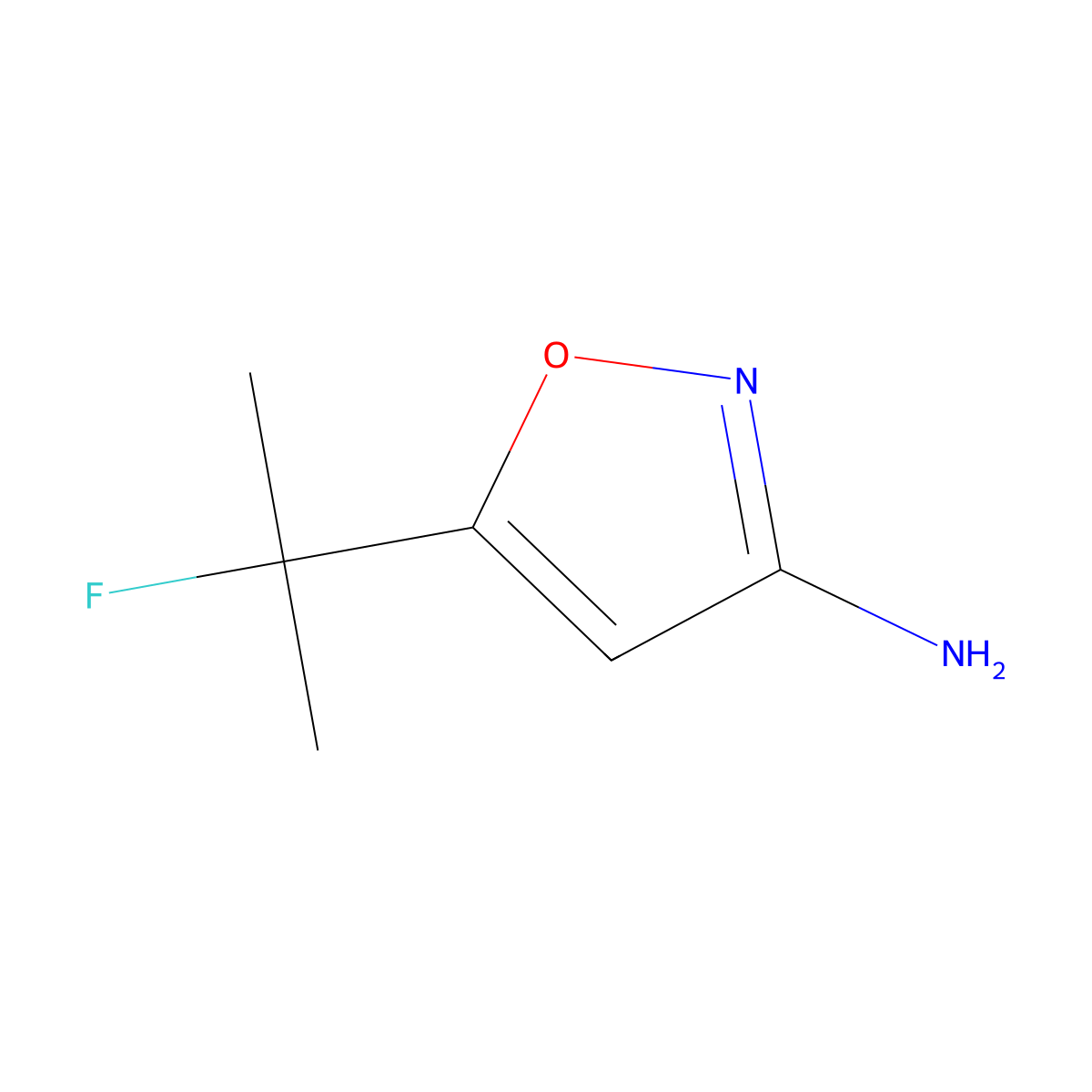 5-(2-Fluoropropan-2-yl)isoxazol-3-amine molecular structure, CAS 1188908-86-2