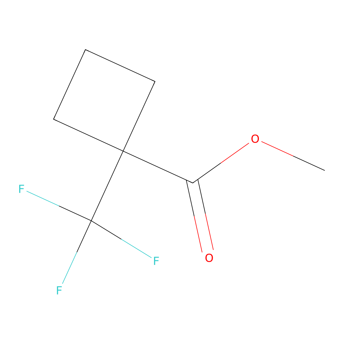 Methyl 1-(trifluoromethyl)cyclobutane-1-carboxylate molecular structure, CAS 1188909-22-9