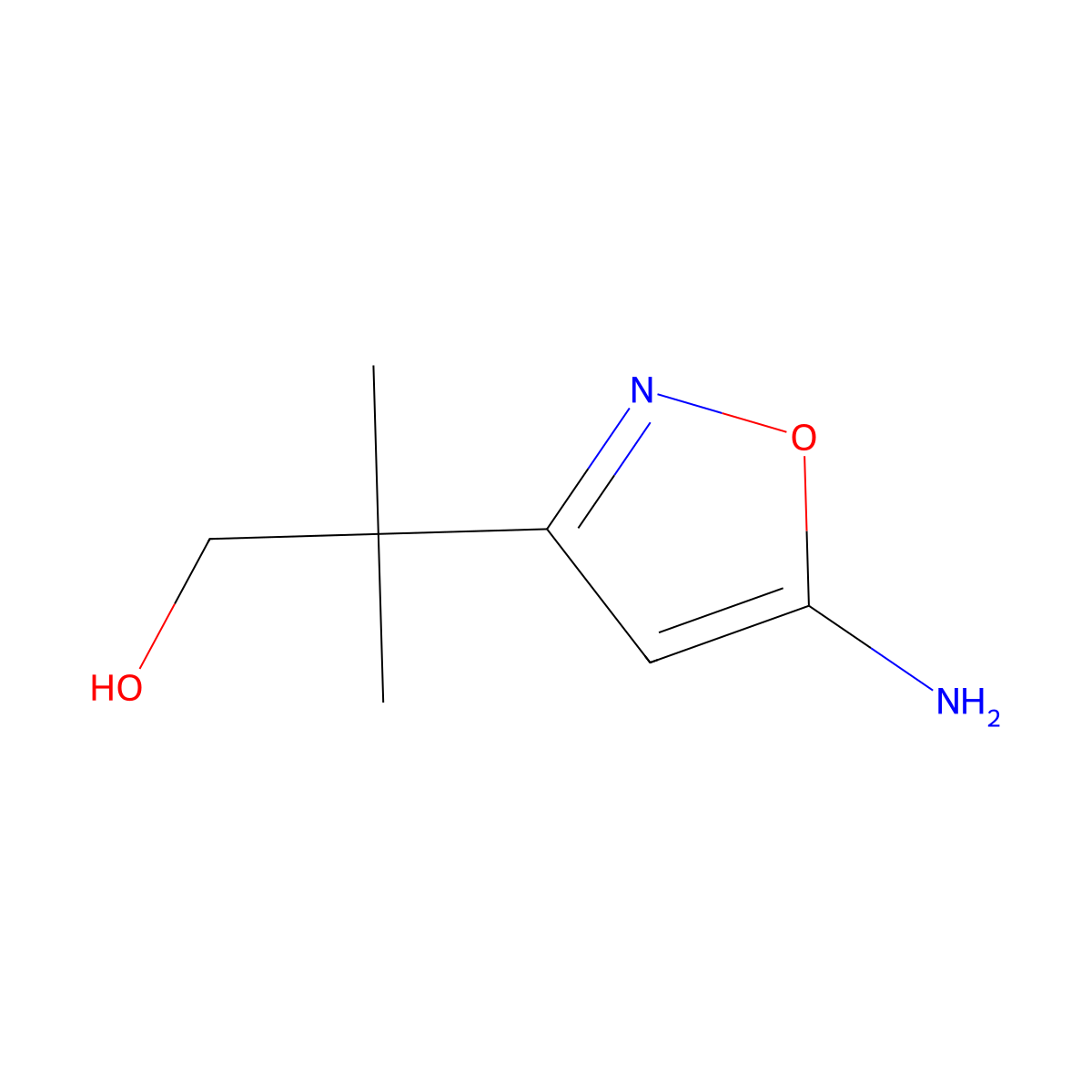 2-(5-Amino-1,2-oxazol-3-yl)-2-methylpropan-1-ol molecular structure, CAS 1188910-70-4