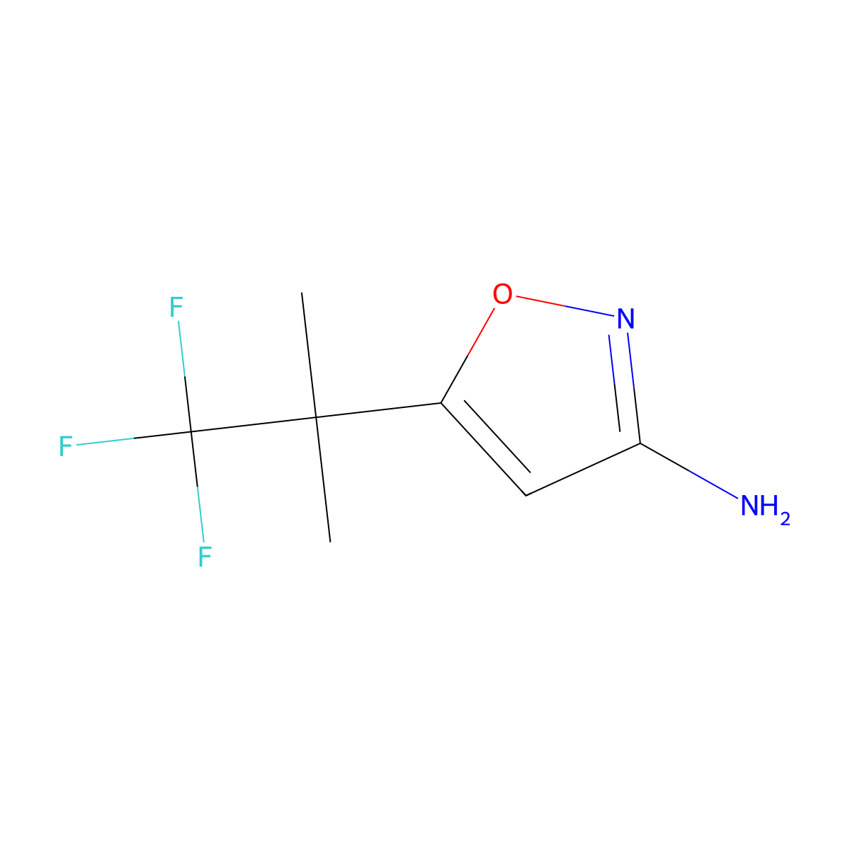 5-(1,1,1-Trifluoro-2-methylpropan-2-yl)isoxazol-3-amine molecular structure, CAS 1188911-74-1