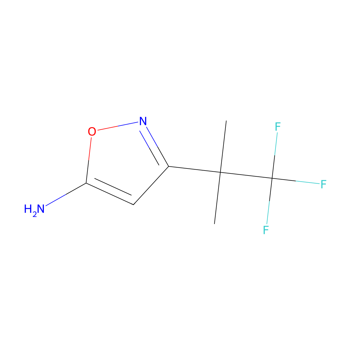 3-(1,1,1-Trifluoro-2-methylpropan-2-yl)isoxazol-5-amine molecular structure, CAS 1188911-90-1