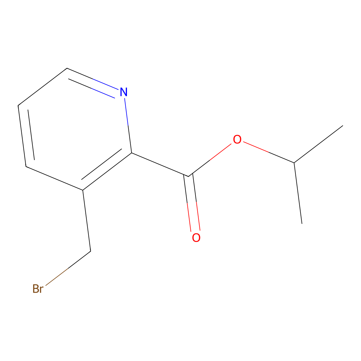 Isopropyl 3-(bromomethyl)picolinate molecular structure, CAS 118892-76-5