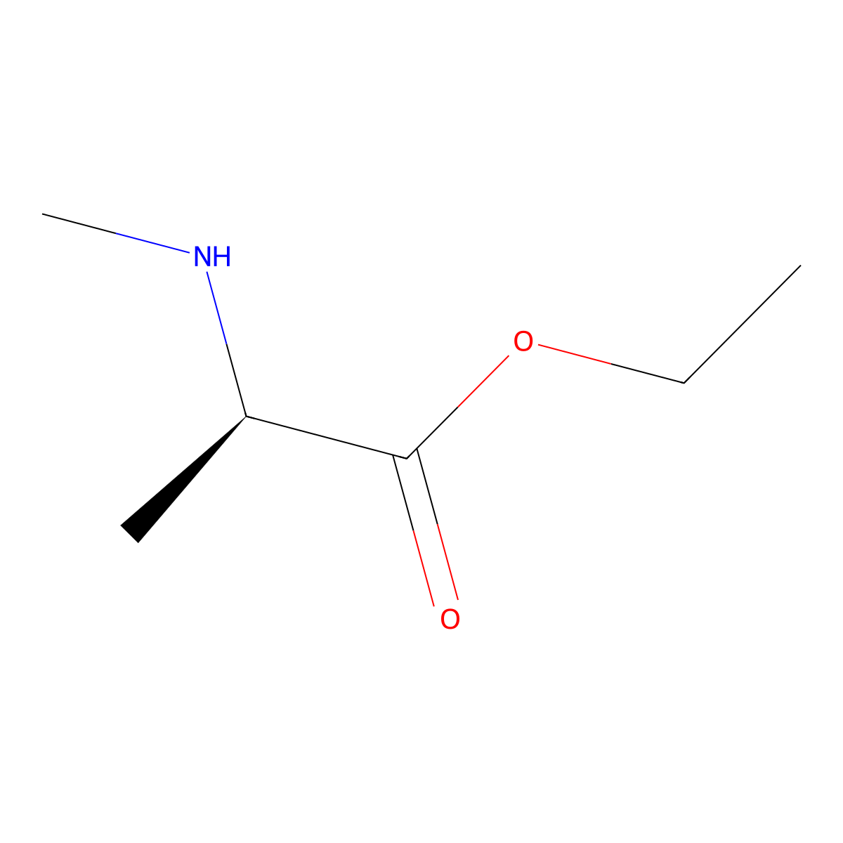 ethyl (2R)-2-(methylamino)propanoate molecular structure, CAS 118895-34-4