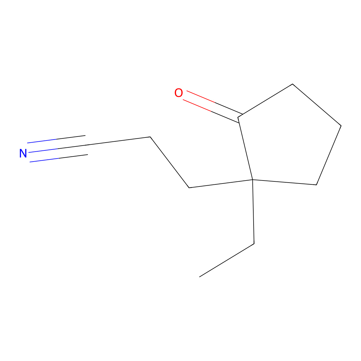 3-(1-Ethyl-2-oxocyclopentyl)propanenitrile molecular structure, CAS 118895-49-1